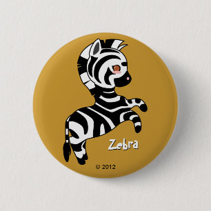 Niedlich Zebra Button