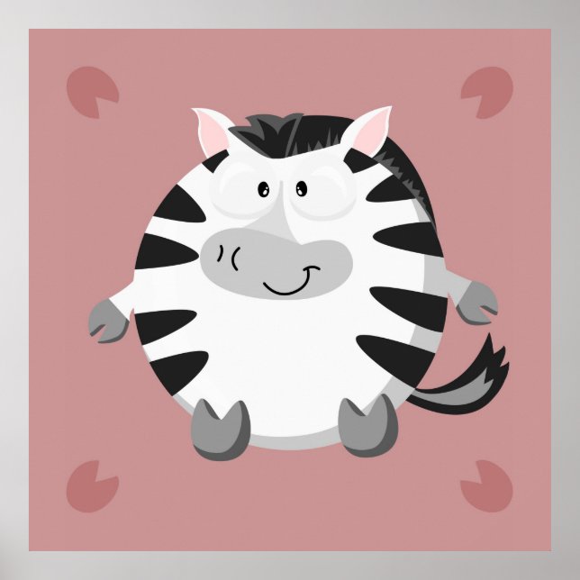 Niedlich Zebra Poster (Vorne)