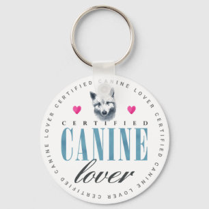Niedlich zertifizierte Canine Lover Samoyed Schlüsselanhänger