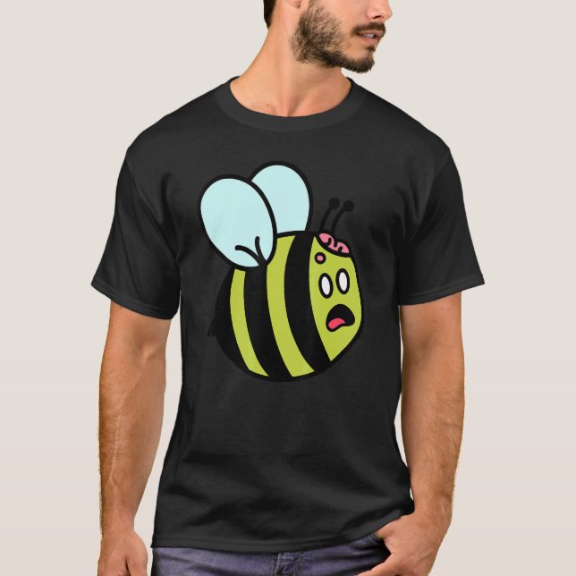 Niedlich Zombie Bee Zombee Halloween Graphic Sarca T-Shirt (Vorderseite)