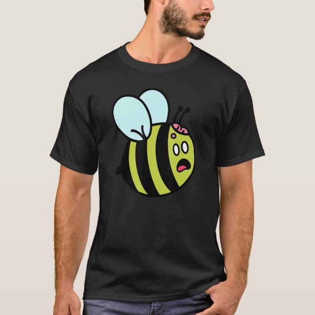 Niedlich Zombie Bee Zombee Halloween Graphic Sarca T-Shirt (Vorderseite)