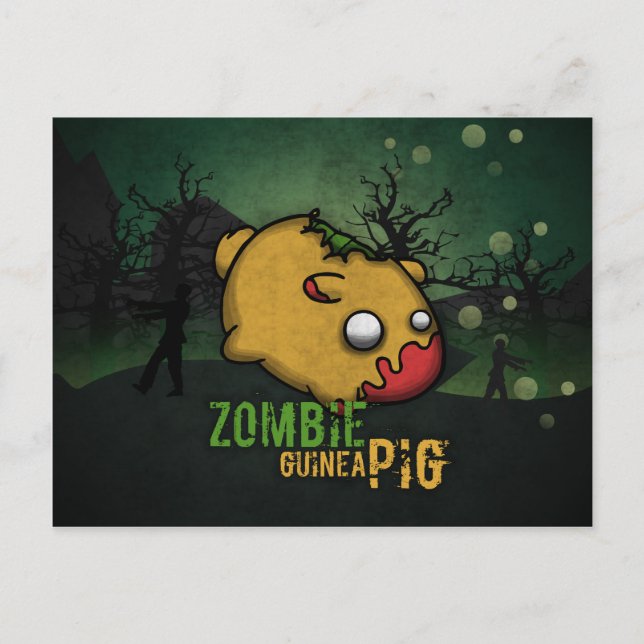 Niedlich Zombie Guinea Pig Postkarte (Vorderseite)