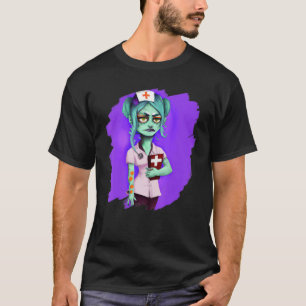 Niedlich Zombie Nurse Doctor Halloween Nurse T-Shirt