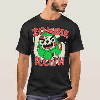Niedlich Zombie Sloth Funny Halloween Zombie Anima T-Shirt
