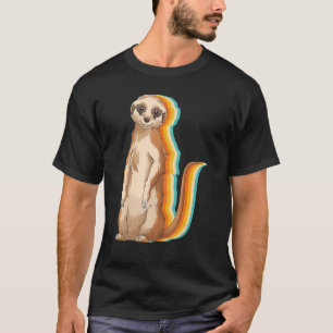 Niedlich Zoo Animal Africa Safari Meerkat Retro Me T-Shirt