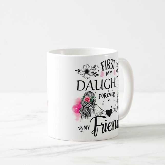 Niedlich zuerst meine Tochter Wrap Kaffeetasse (VorderseiteRechts)