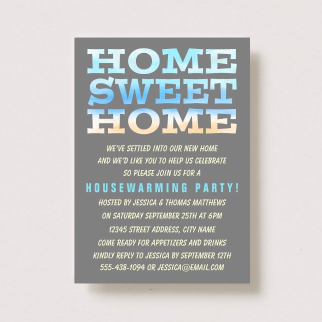 Niedlich Zuhause Sweet Zuhause Housewärming Einlad Einladung (Von Creator hochgeladen)