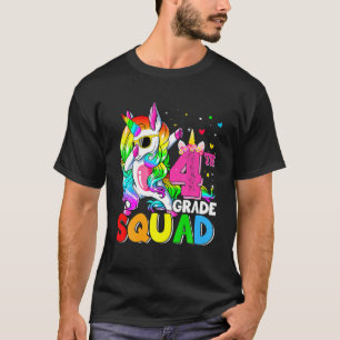 Niedlich zurück in die Schule Unicorn Dabbing 4. K T-Shirt