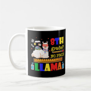 Niedlich zurück zur Schule 8. Klasse No Prob Llama Kaffeetasse