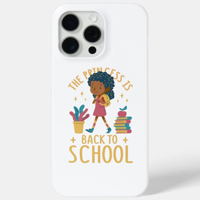 Niedlich zurück zur Schulprinzessin Girl Illustrat Case-Mate iPhone Hülle (Rückseite)