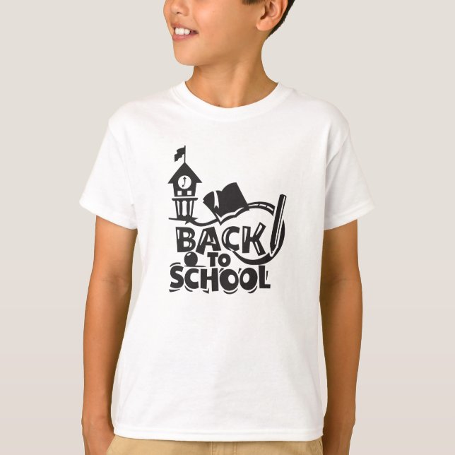 Niedlich zurück zur Schultafel Kids-Zitat T-Shirt (Vorderseite)