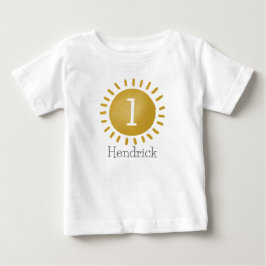 Niedliche 1. Reise um den Sun Birthday Boy Baby T-shirt