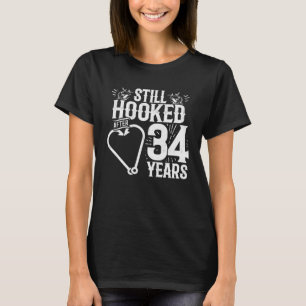 Niedliche 34-jährige Paare Verheiratet 34 Jahre T-Shirt
