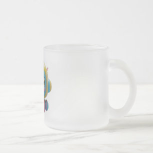 Niedliche 3D-Roboter-Tasse - Kawaii AI-Bot-Design  Mattglastasse