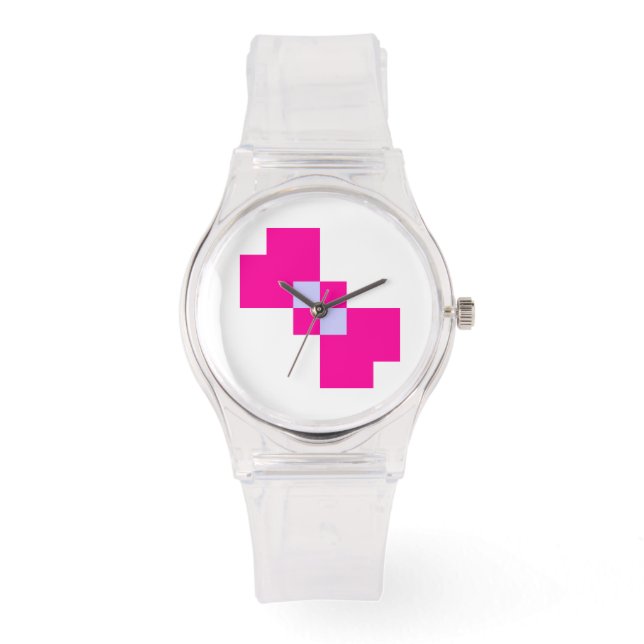 Niedliche 8-Bit-Pixelanzeige Armbanduhr (Vorderseite)