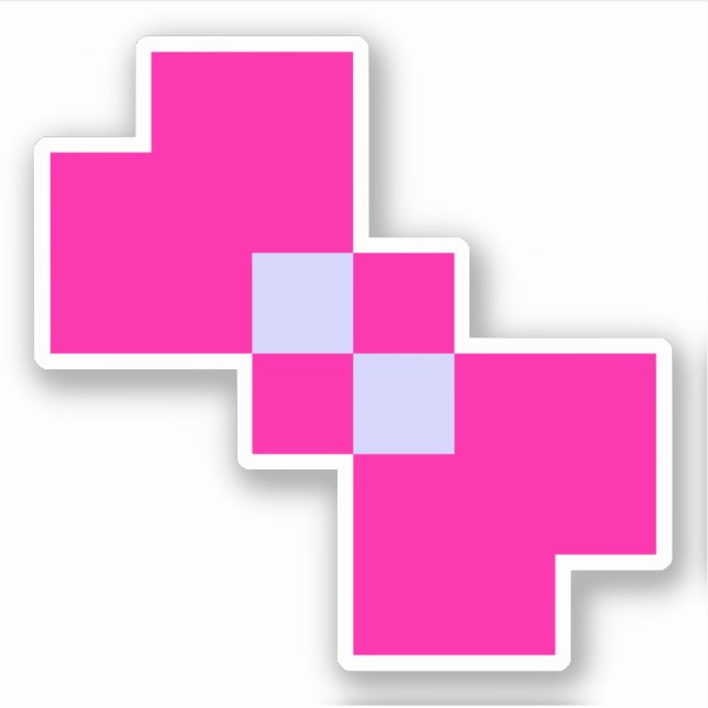 Niedliche 8-Bit-Pixelanzeige Aufkleber (Vorderseite)
