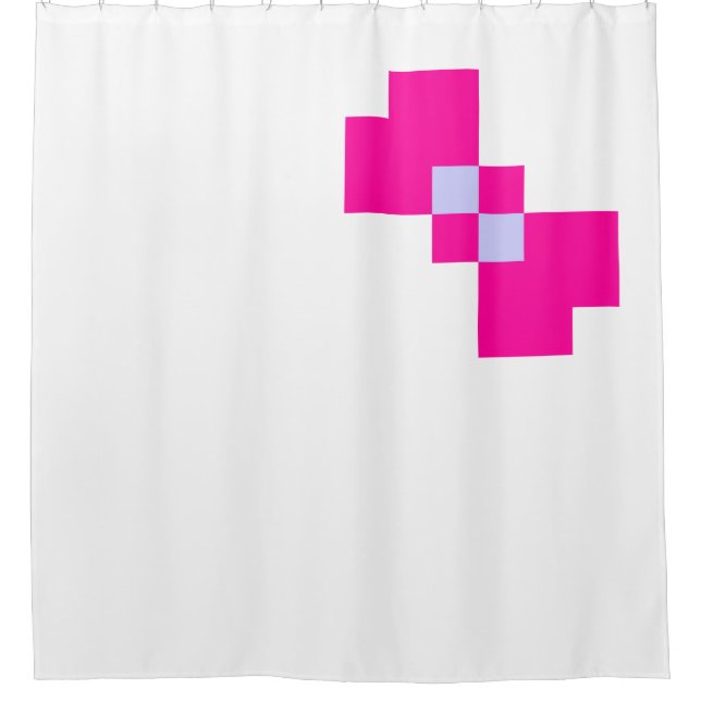 Niedliche 8-Bit-Pixelanzeige Duschvorhang (Vorderseite)