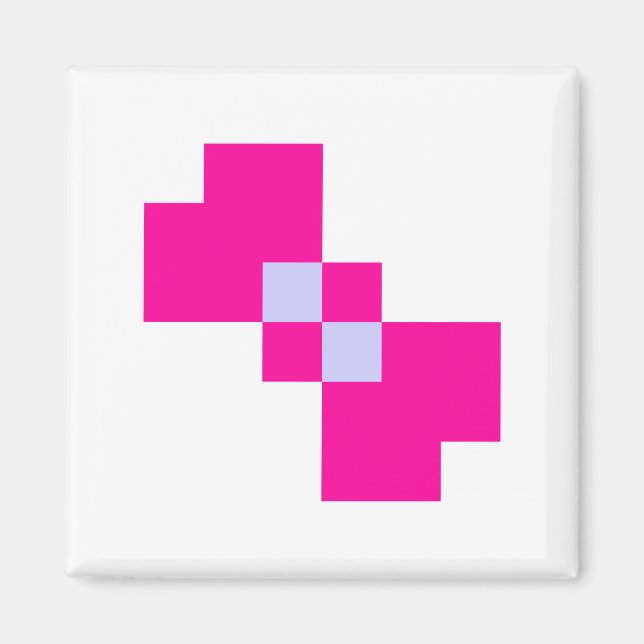 Niedliche 8-Bit-Pixelanzeige Magnet (Vorne)