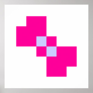 Niedliche 8-Bit-Pixelanzeige Poster