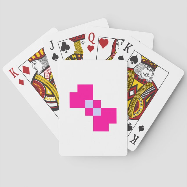 Niedliche 8-Bit-Pixelanzeige Spielkarten (Rückseite)