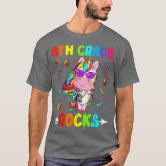Niedliche 8. Klasse Rocks Einhorn Willkommen zurüc T-Shirt