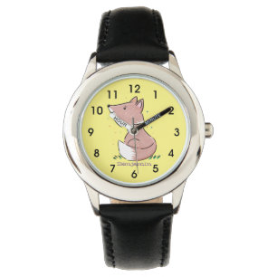 Niedliche Abbildung des Babyfuchs Cartoon Armbanduhr