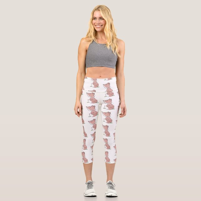 Niedliche Abbildung des Babyfuchs Cartoon Capri Leggings (Vorderseite)