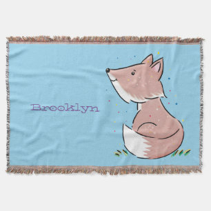 Niedliche Abbildung des Babyfuchs Cartoon Decke