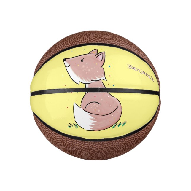 Niedliche Abbildung des Babyfuchs Cartoon Mini Basketball (Vorderseite)
