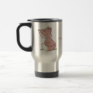 Niedliche Abbildung des Babyfuchs Cartoon Reisebecher