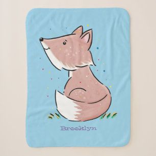 Niedliche Abbildung des Babyfuchs Cartoon Sherpadecke