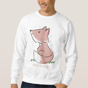 Niedliche Abbildung des Babyfuchs Cartoon Sweatshirt