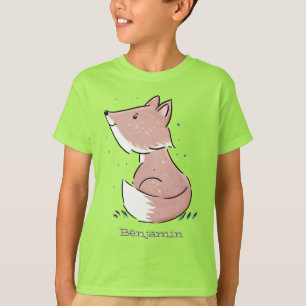 Niedliche Abbildung des Babyfuchs Cartoon T-Shirt