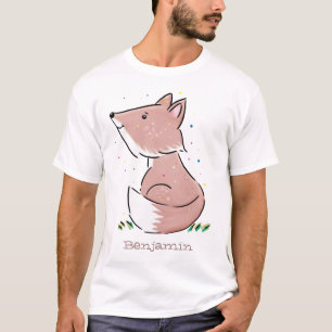 Niedliche Abbildung des Babyfuchs Cartoon T-Shirt