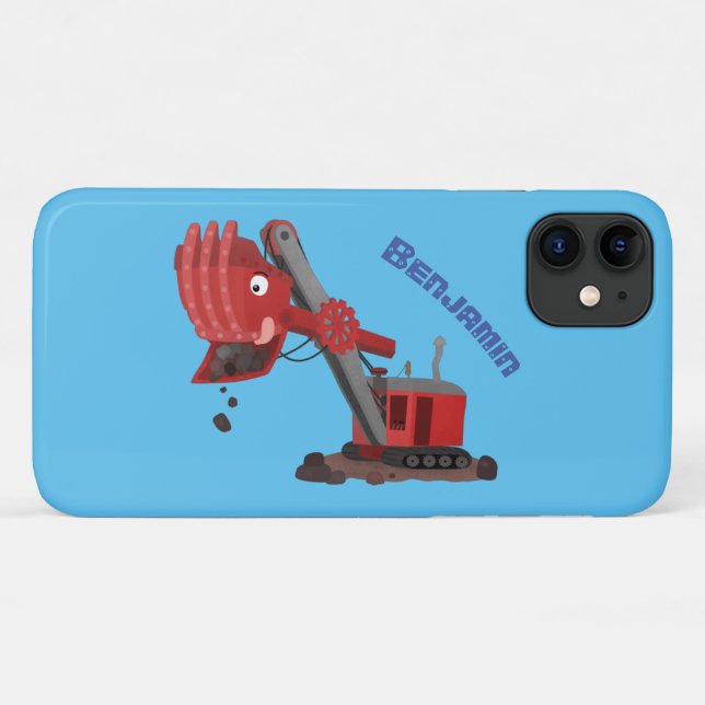 Niedliche Abbildung des Cartoon mit rotem Dampf Case-Mate iPhone Hülle (Rückseite (Horizontal))