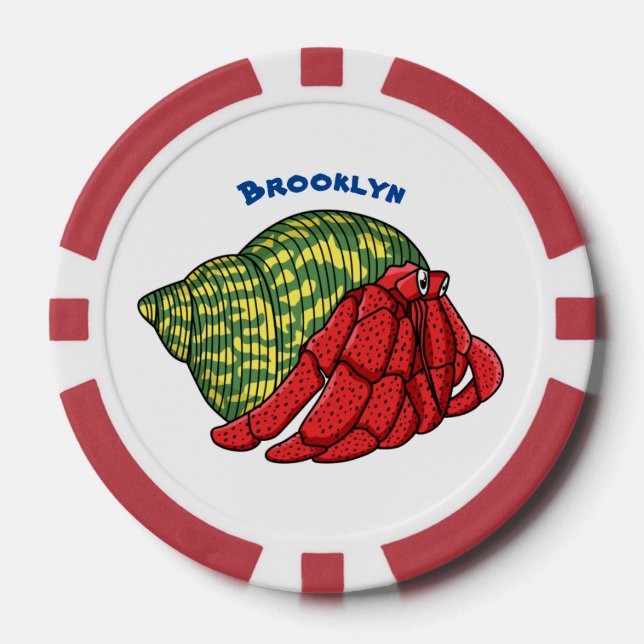 Niedliche Abbildung des Cartoon Pokerchips (Vorderseite)