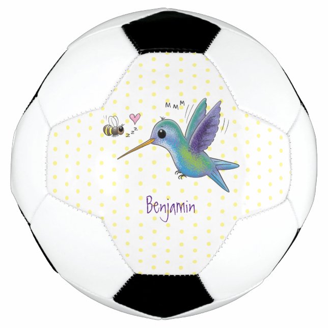 Niedliche Abbildung des Cartoon von Hummingbird Fußball (Vorderseite)