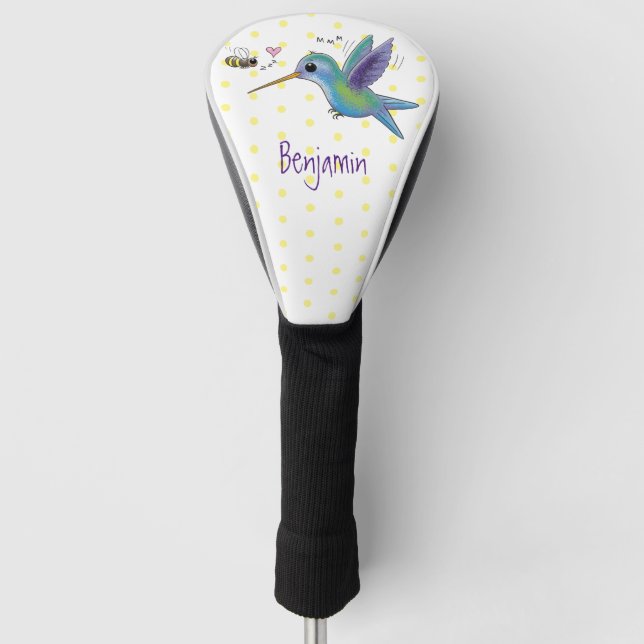Niedliche Abbildung des Cartoon von Hummingbird Golf Headcover (Vorderseite)