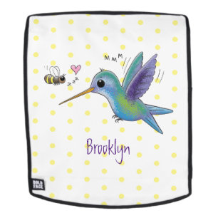 Niedliche Abbildung des Cartoon von Hummingbird Rucksack