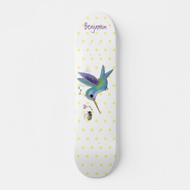 Niedliche Abbildung des Cartoon von Hummingbird Skateboard (Vorne)