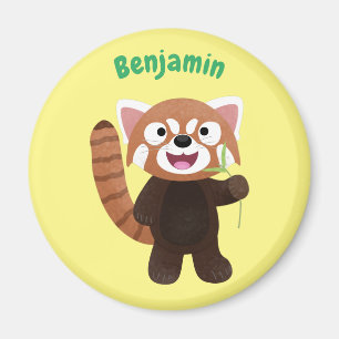 Niedliche Abbildung eines roten Panda-Cartoon Magnet