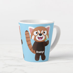 Niedliche Abbildung eines roten Panda-Cartoon Milchtasse