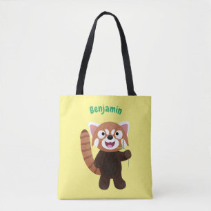 Niedliche Abbildung eines roten Panda-Cartoon Tasche