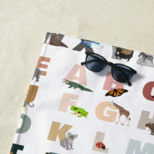 Niedliche ABC-Tiere Strandtuch