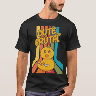 Niedliche, aber brutal Niedliche Ente mit Knife T-Shirt