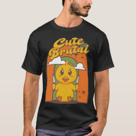 Niedliche, aber brutal Niedliche Ente mit Knife T-Shirt