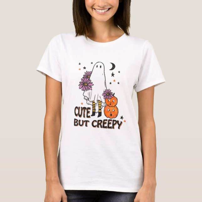 Niedliche aber graue Geister und Kürbiskins Hallow T-Shirt (Vorderseite)