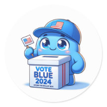Niedliche Abstimmung Blue 2024 Präsidentschaftswah