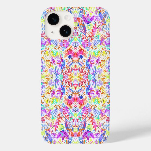 Niedliche abstrakte Blume Case-Mate iPhone 14 Hülle (Rückseite)