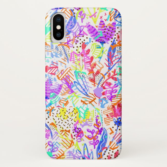 Niedliche abstrakte Blume Case-Mate iPhone Hülle (Rückseite)